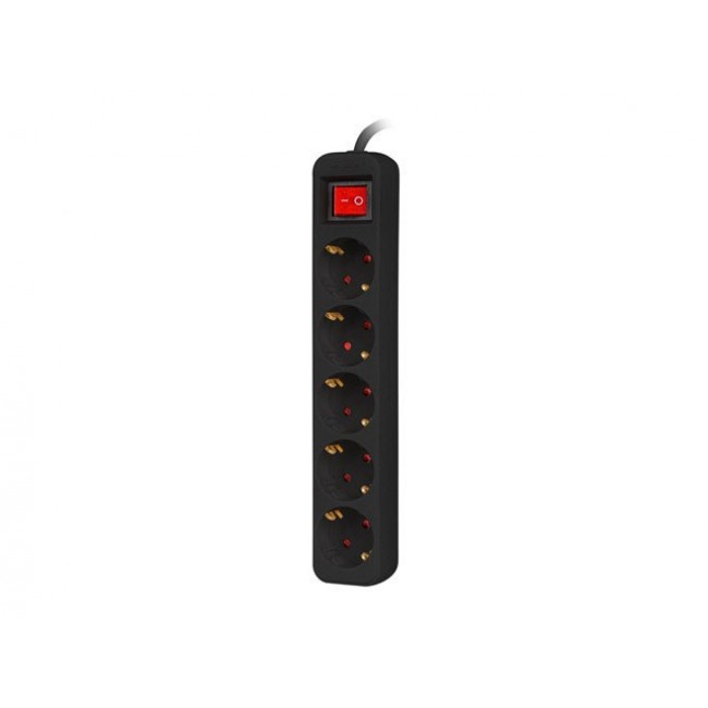 Lanberg PS1-05F-0150-BK power extension 1.5 m 5 AC outlet(s) Indoor Black