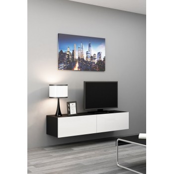 Cama TV stand VIGO 140 30/140/40 black/white gloss