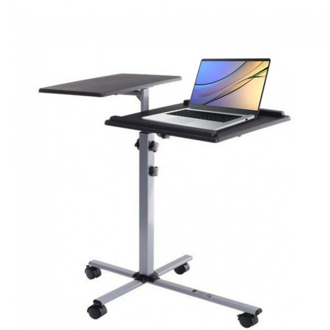 Techly Universal Adjustable Trolley for Notebook Projector, Black Techly Universal Adjustable Trolley for Notebook Projector, Black