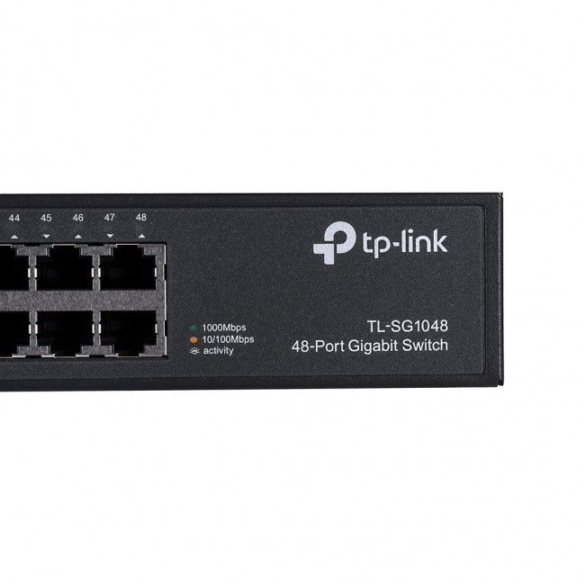 TP-Link TL-SG1048 Unmanaged Gigabit Ethernet (10/100/1000) 1U Black TP-Link TL-SG1048 Unmanaged Gigabit Ethernet (10/100/1000) 1U Black