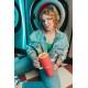 Thermal mug with telescopic straw Kambukka Rio Tumbler 950ml Pink Papaya