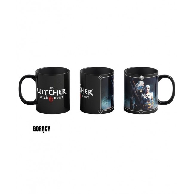 Mug Good Loot The Witcher 3 Art Heat Reveal - Geralt & Ciri 480 ml Black