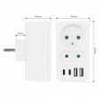 Current socket x2 + 4xUSB Maclean, splitter with 2 sockets, 2xUSB A, 2xUSB C PD 20W, 1x16A + 1x6A, MCE249 F/W Current socket x2 + 4xUSB Maclean, splitter with 2 sockets, 2xUSB A, 2xUSB C PD 20W, 1x16A + 1x6A, MCE249 F/W