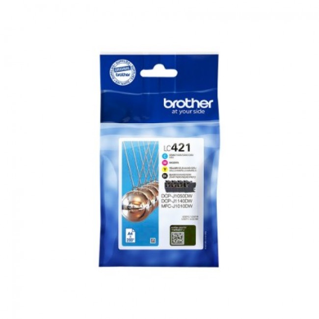 Brother LC421VALDR ink cartridge 4 pc(s) Original Black, Cyan, Magenta, Yellow