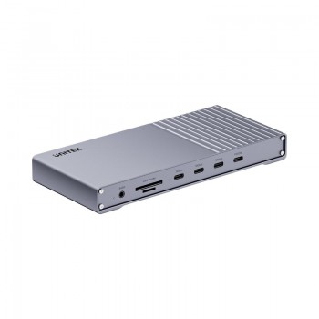 UNITEK D1117AGY01-EU laptop dock/port replicator Wired & Wireless USB4 Grey