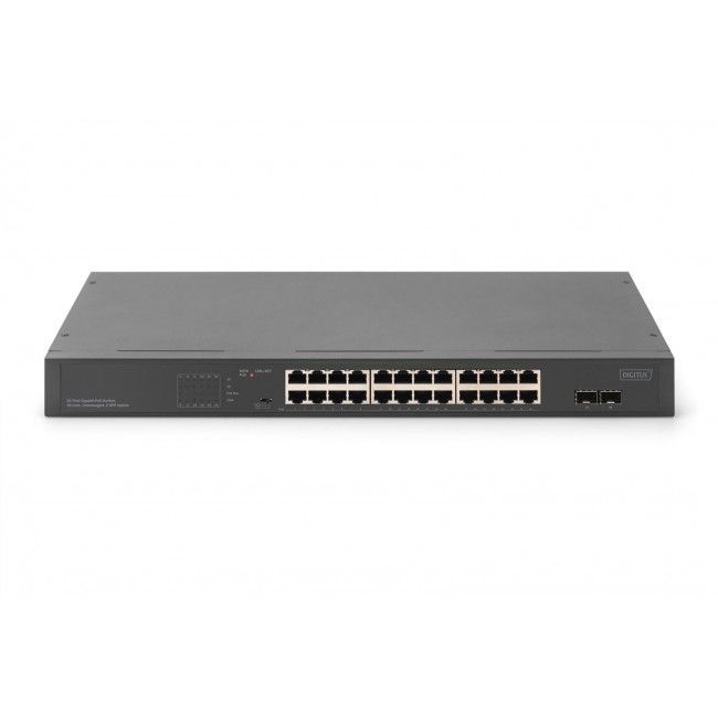 Digitus 24-Port Gigabit Netzwerkswitch, 19 Zoll, unmanaged,2 Uplink Ports, SFP Digitus 24-Port Gigabit Netzwerkswitch, 19 Zoll, unmanaged,2 Uplink Ports, SFP