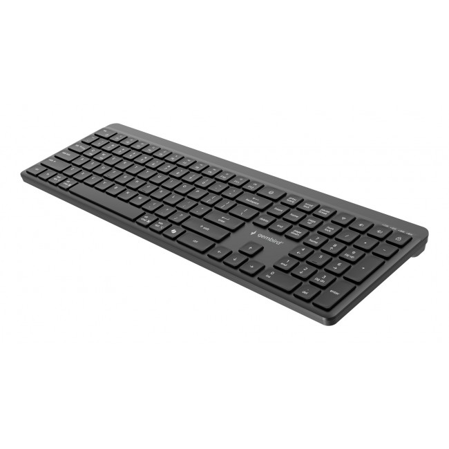 Gembird Dual-mode pro-business slim wireless keyboard, 2.4G+BT, US layout Gembird Dual-mode pro-business slim wireless keyboard, 2.4G+BT, US layout