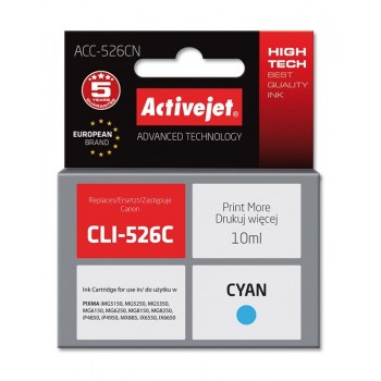 Activejet ACC-526CN Ink (replacement for Canon CLI-526C Supreme 10 ml cyan)