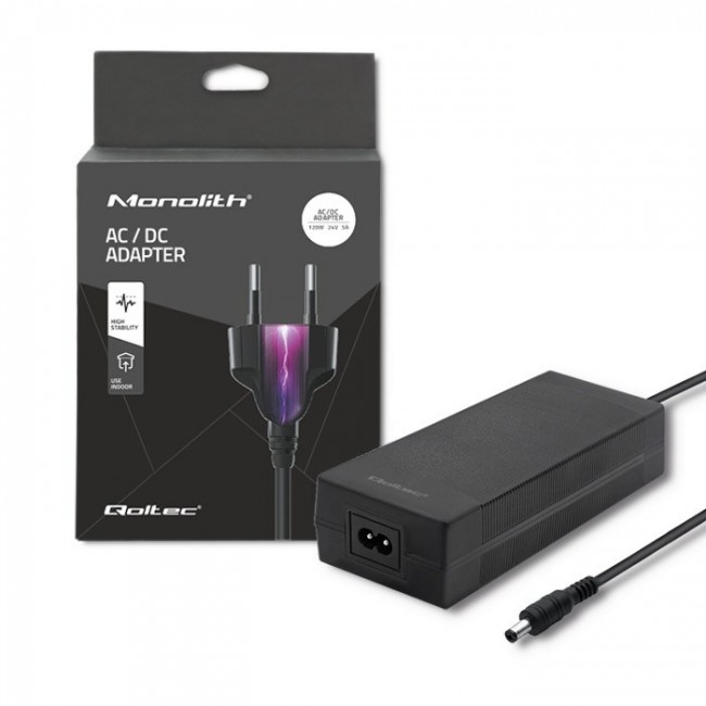 Qoltec 120W Desktop Power Supply | 24V | 5A | 5.5*2.5 | + power cable Qoltec 120W Desktop Power Supply | 24V | 5A | 5.5*2.5 | + power cable