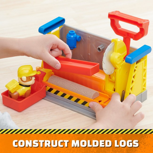Rubble & Crew, Rubble s Workshop Playset, Construction Toys with Kinetic Build-It Sand & Rubble Action Figure, Kids Toys for Boys & Girls Ages 3+ Rubble & Crew, Rubble s Workshop Playset, Construction Toys with Kinetic Build-It Sand & Rubble Action Figure, Kids Toys for Boys & Girls Ages 3+
