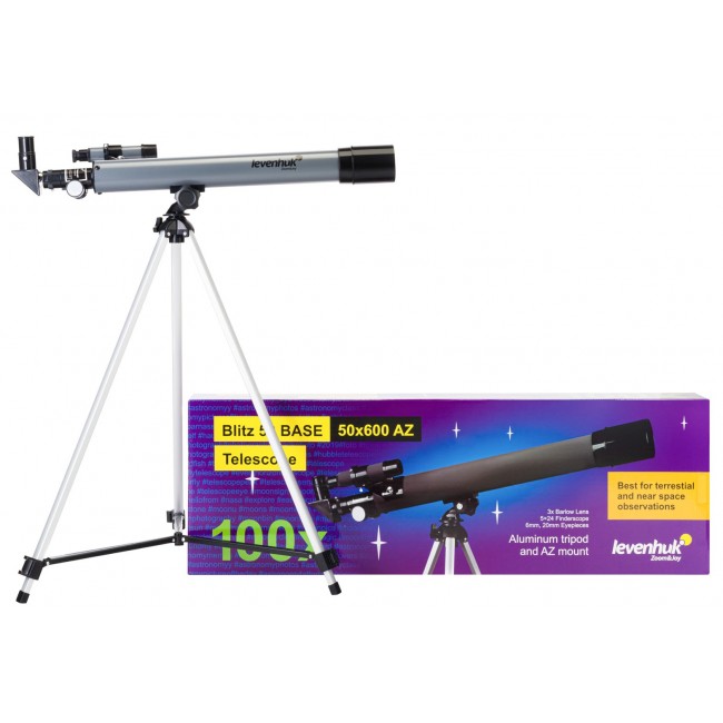Levenhuk Blitz 50 Base Refractor 100x Grey