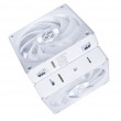 White wireless Lian Li UNI FAN 3-pack fan, 120mm