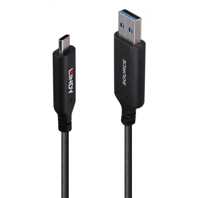 Lindy 10m USB 3.2 Gen 1 Type A to C Fibre Optic Hybrid Cable Lindy 10m USB 3.2 Gen 1 Type A to C Fibre Optic Hybrid Cable