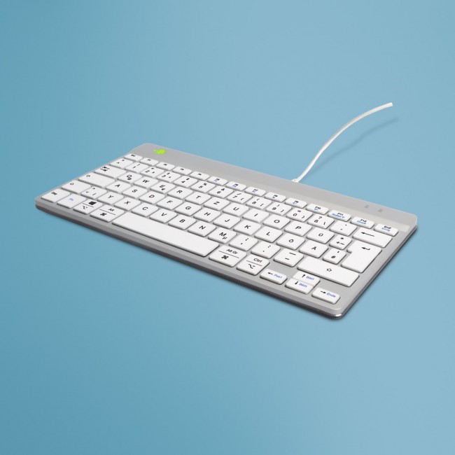 R-Go Tools Ergonomic keyboard R-Go Compact Break, compact keyboard with break software, QWERTZ (DE), wired, white R-Go Tools Ergonomic keyboard R-Go Compact Break, compact keyboard with break software, QWERTZ (DE), wired, white