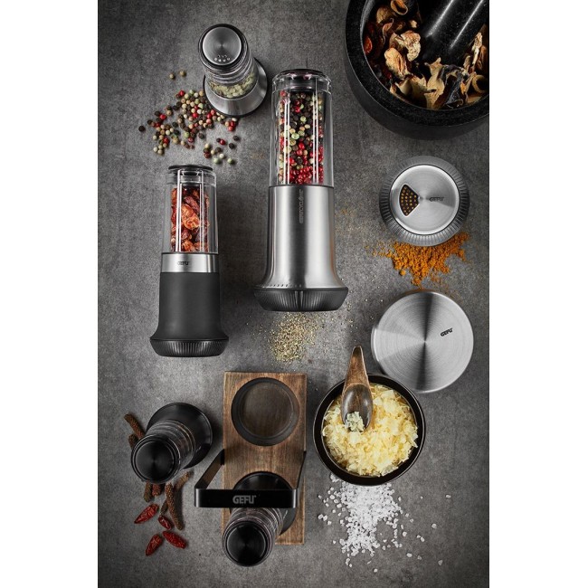 GEFU 34627 Rotary grater Black, Stainless steel, Transparent
