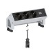 Bachmann Desk2 socket-outlet 3 x Type F Black, Stainless steel Bachmann Desk2 socket-outlet 3 x Type F Black, Stainless steel