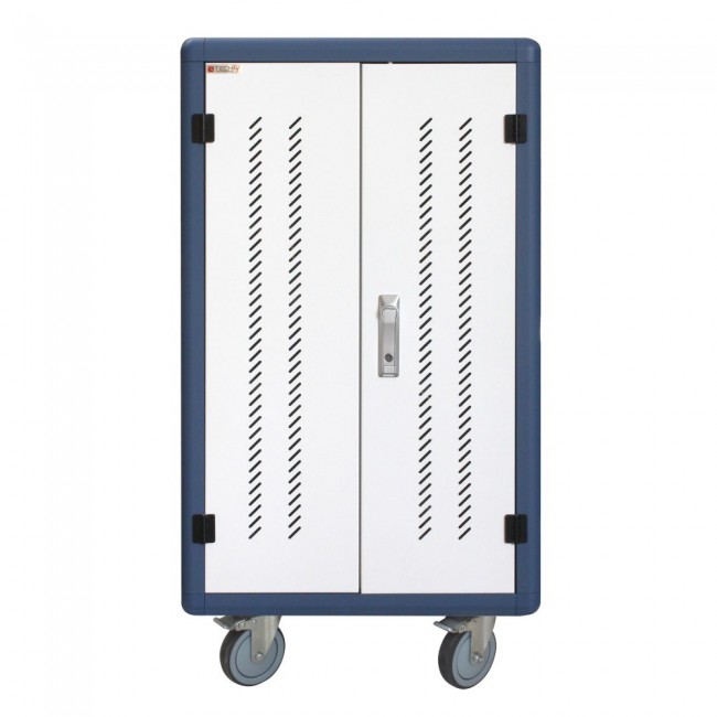 Techly I-CABINET-30DUTY portable device management cart/cabinet White, Blue