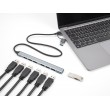 DeLOCK 4 Port Slim USB Hub with USB Type-C or USB Type-A to 3 x USB 5 Gbps USB Type-C + 1 x USB 5 Gbps Type-A