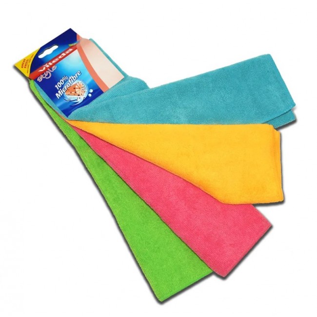 Cleaning Cloth Vileda Microfibre Cloth Colors Extra Large 4 pcs Cleaning Cloth Vileda Microfibre Cloth Colors Extra Large 4 pcs