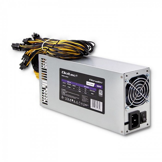 Qoltec 50349 power supply unit 1800 W ATX Grey Qoltec 50349 power supply unit 1800 W ATX Grey