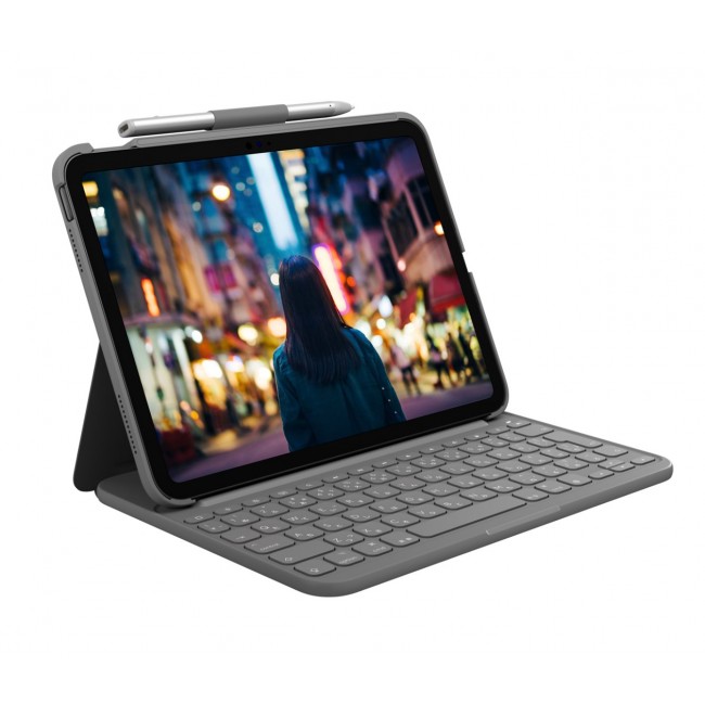 Logitech 920-011423 mobile device keyboard QWERTZ German Bluetooth Grey