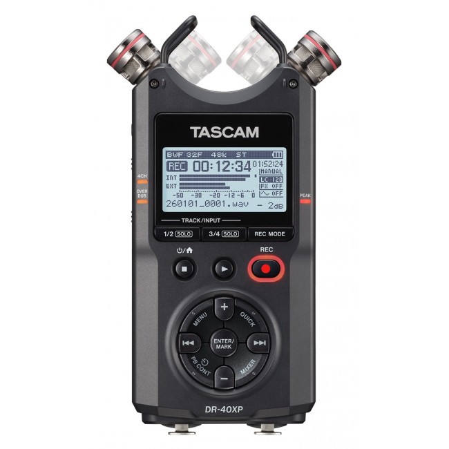 Tascam DR-40XP - portable four-track digital recorder with a USB audio interface