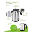 Adler AD 1273 electric kettle 1 L 1200 W Black, Hazelnut, Stainless steel Adler AD 1273 electric kettle 1 L 1200 W Black, Hazelnut, Stainless steel