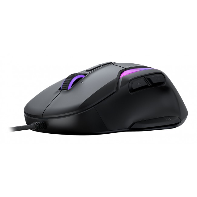 Turtle Beach Kone II Ash Black Wired Ergonomic RGB Gaming Mouse, 26K DPI Optical Sensor, 100M Click Life Optical Switches, 23 Customizable Inputs, 4D Scroll Wheel, Pure PTFE glides Turtle Beach Kone II Ash Black Wired Ergonomic RGB Gaming Mouse, 26K DPI Optical Sensor, 100M Click Life Optical Switches, 23 Customizable Inputs, 4D Scroll Wheel, Pure PTFE glides