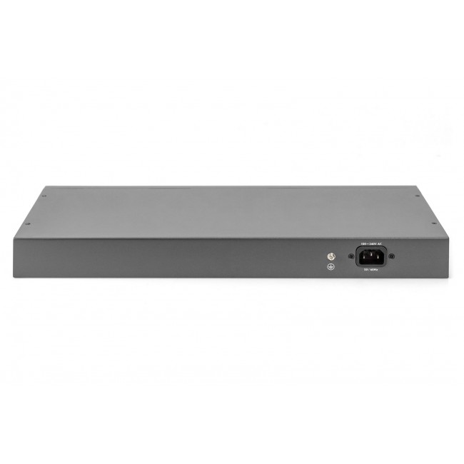 Digitus DN-95343 network switch Unmanaged Fast Ethernet (10/100) Power over Ethernet (PoE) 1U Black, Silver