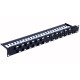 Techly UTP Patch Panel 24 Places RJ45 Cat.6A Inclined Output 1U Black Techly UTP Patch Panel 24 Places RJ45 Cat.6A Inclined Output 1U Black