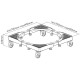 Maclean mobile washing machine stand, caster lock, 700-900mm wide, universal, up to 200kg, MC-119 B Maclean mobile washing machine stand, caster lock, 700-900mm wide, universal, up to 200kg, MC-119 B