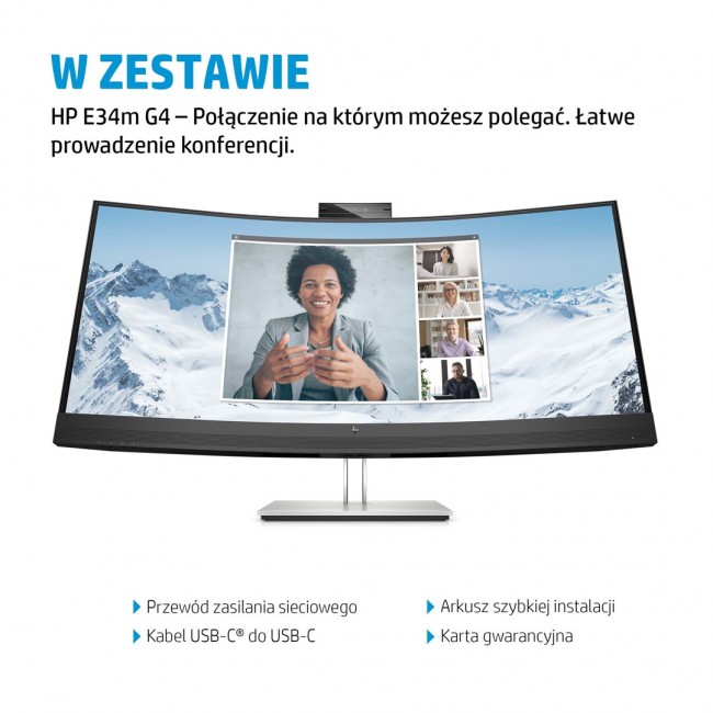 HP E34m G4 VA WQHD 3440x1440@75Hz DP/HDMI/USB-C 400cd HP E34m G4 VA WQHD 3440x1440@75Hz DP/HDMI/USB-C 400cd