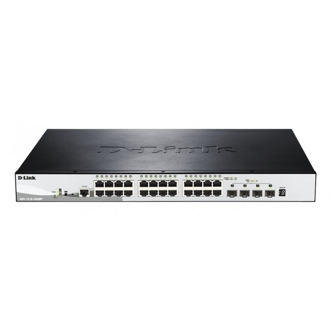 D-Link DGS-1510-28XMP/E network switch Managed L2/L3 Gigabit Ethernet (10/100/1000) Power over Ethernet (PoE) Black, Grey D-Link DGS-1510-28XMP/E network switch Managed L2/L3 Gigabit Ethernet (10/100/1000) Power over Ethernet (PoE) Black, Grey