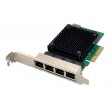 Digitus 4 port 2.5 Gigabit Ethernet network card, RJ45, PCI Express, Realtek chipset