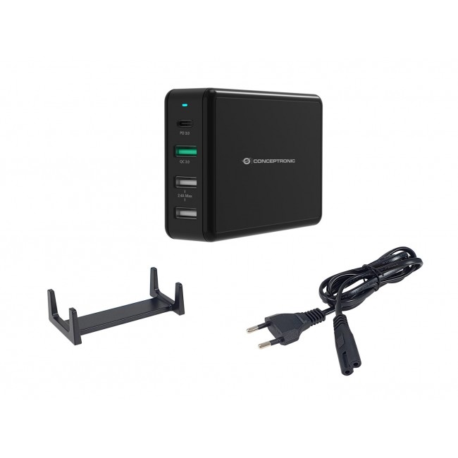 Conceptronic OZUL 4-Port 65W USB PD Desktop Charger