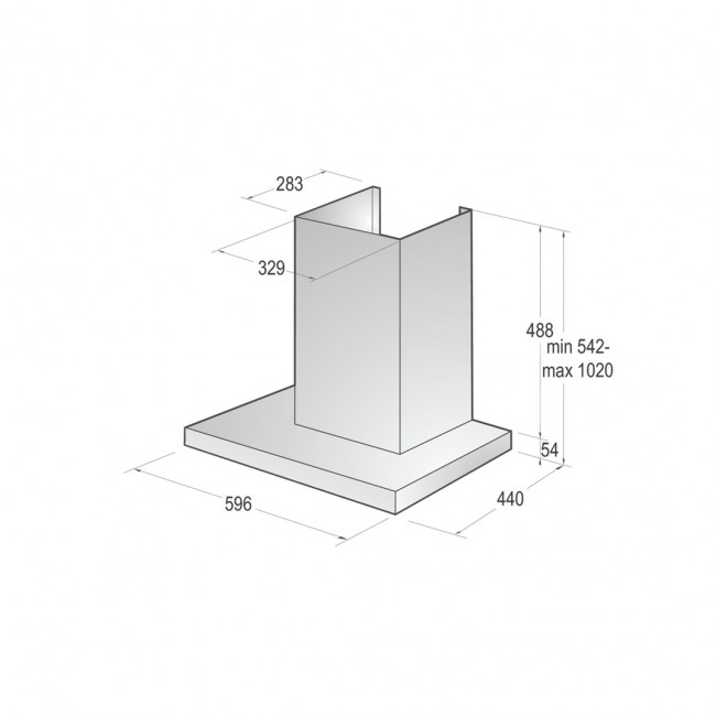 Gorenje WHT66236B Wall-mounted Black 469 m /h