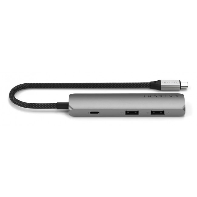 Satechi ST-P4SM interface hub USB Type-C 10000 Mbit/s Grey
