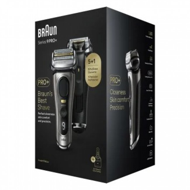 Braun Series 9 Pro+ 9565cc Wet & Dry Foil shaver Trimmer Metallic