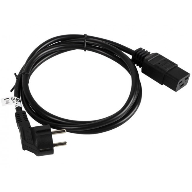 Lanberg CA-C19C-10CC-0018-BK power cable Black 1.8 m CEE7/7 C19 coupler