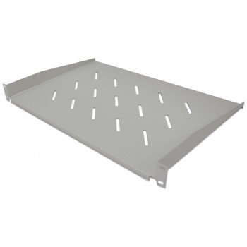 1U 350mm Rack 19 Shelf, 2 Mounting Points, Perforated, Grey