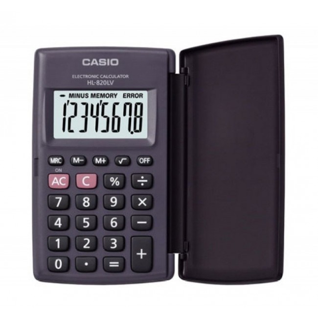 Casio HL-820LV-B BK 8-digit black pocket calculator Casio HL-820LV-B BK 8-digit black pocket calculator