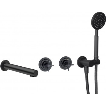 Concealed bath faucet with shower set