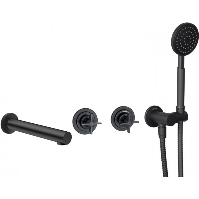 Concealed bath faucet with shower set