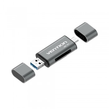 Vention USB3.0 Multi-function Card Reader Gray Metal Type