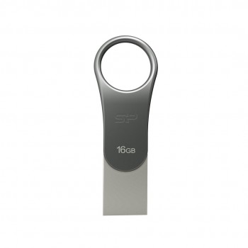 Silicon Power Mobile C80 USB flash drive 16 GB USB Type-A / USB Type-C 3.0 (3.1 Gen 1) Titanium