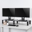 Dual Monitor Stand - Double Maclean, max. 20kg, tempered glass, (1029x285x127mm), MC-936 Dual Monitor Stand - Double Maclean, max. 20kg, tempered glass, (1029x285x127mm), MC-936