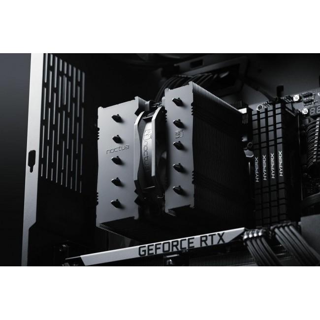 Noctua NH-D12L Processor Air cooler 12 cm Aluminium, Black 1 pc(s)