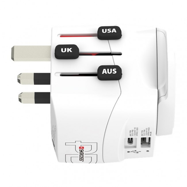 Adapter SKROSS Pro Light USB AC30PD World, white
