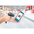 Manhattan Wireless 2D Handheld Barcode Scanner, 250mm Scan Depth, up to 80m effective range (line of sight), Max Ambient Light 100,000 lux (sunlight), Black, Charging cable (USB-A to USB-C into device) 1m included, Three Year Warranty