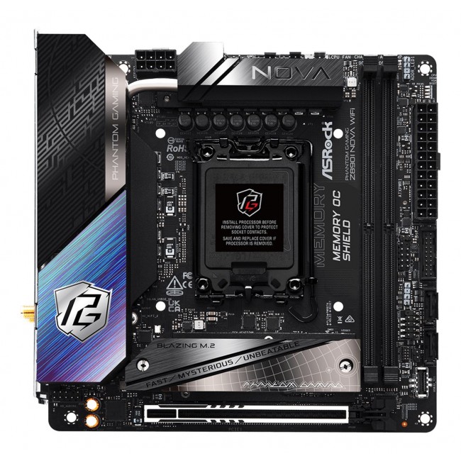 Asrock Phantom Gaming Z890I Nova WiFi Intel Z890 LGA 1851 (Socket V1) mini ITX Asrock Phantom Gaming Z890I Nova WiFi Intel Z890 LGA 1851 (Socket V1) mini ITX